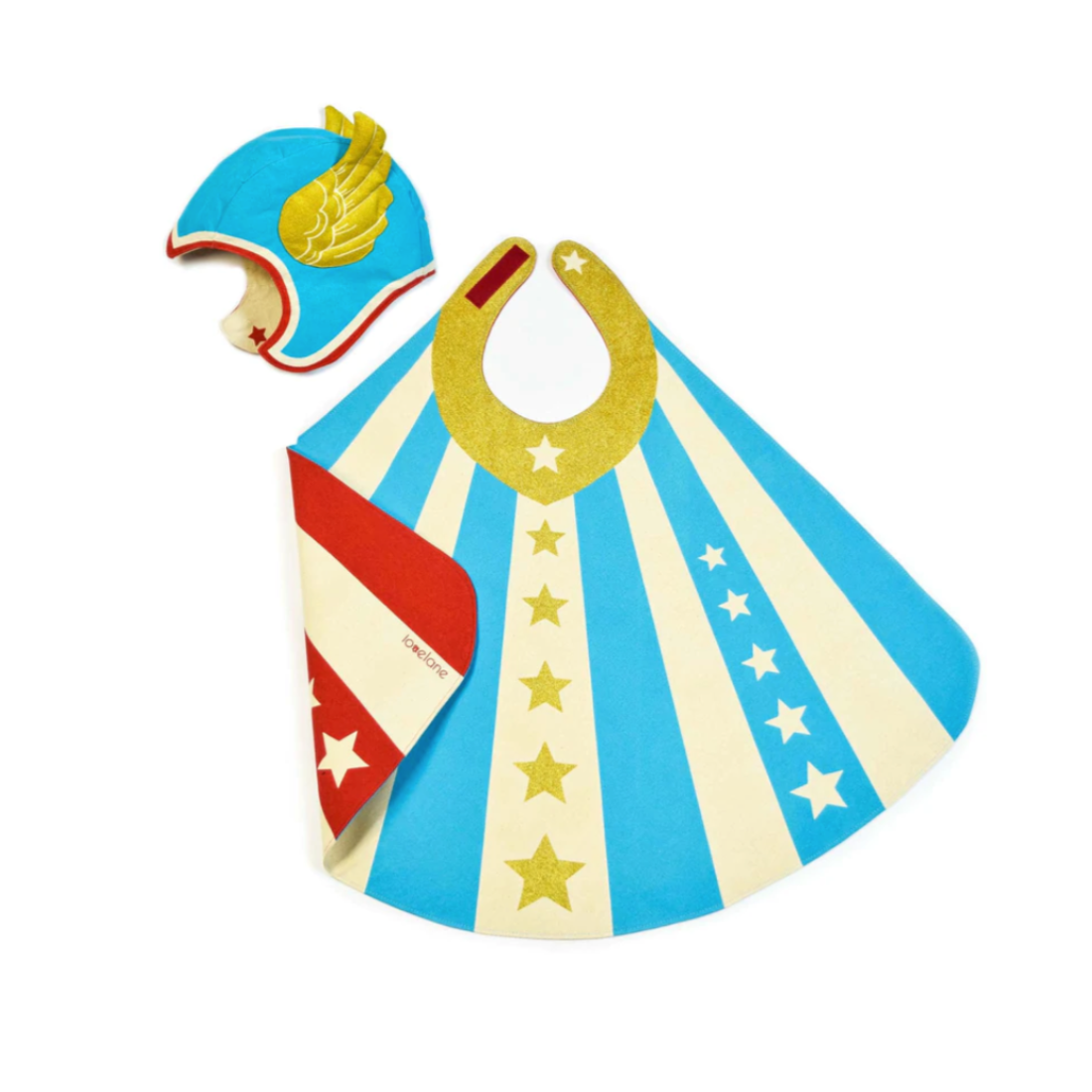 Blue Cape and Hat Hero Set by Lovelane Designs Accessories Lovelane Designs