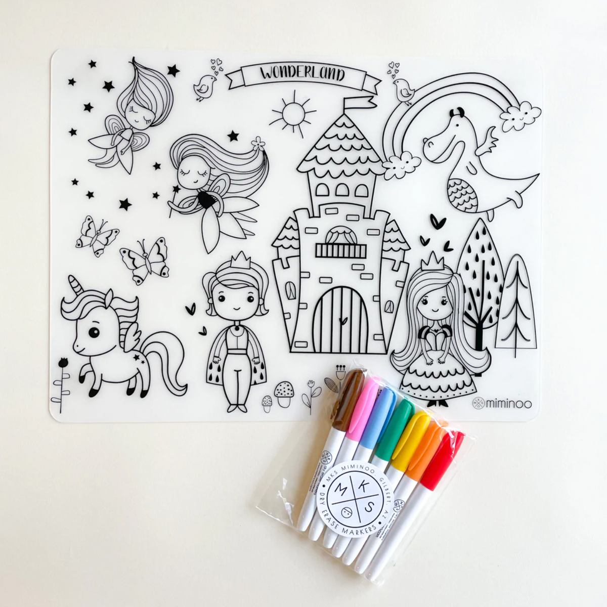 Silicone Reusable Coloring Tablemat by Miminoo Toys Miminoo Wonderland
