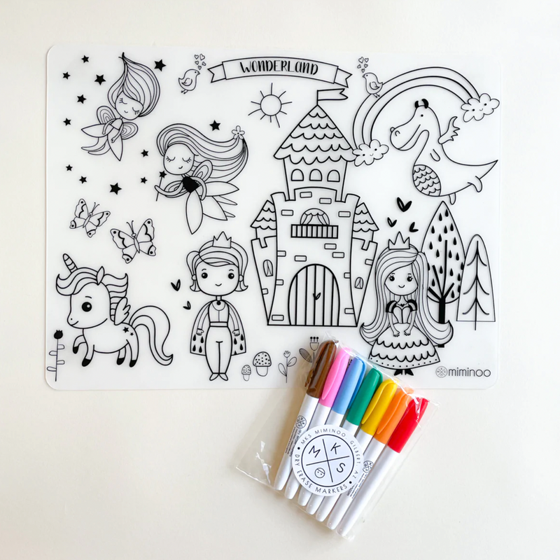 Silicone Reusable Coloring Tablemat by Miminoo Toys Miminoo Wonderland  