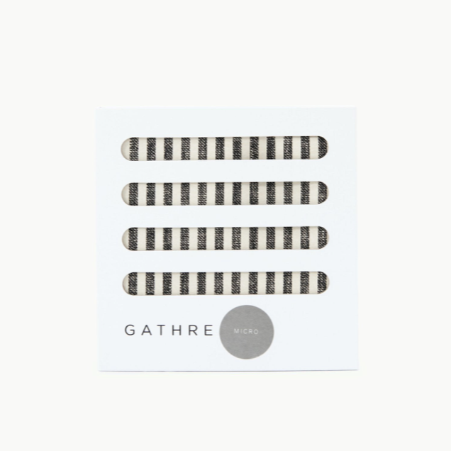Leather Mini Mat - Stone Stripe by Gathre Decor Gathre