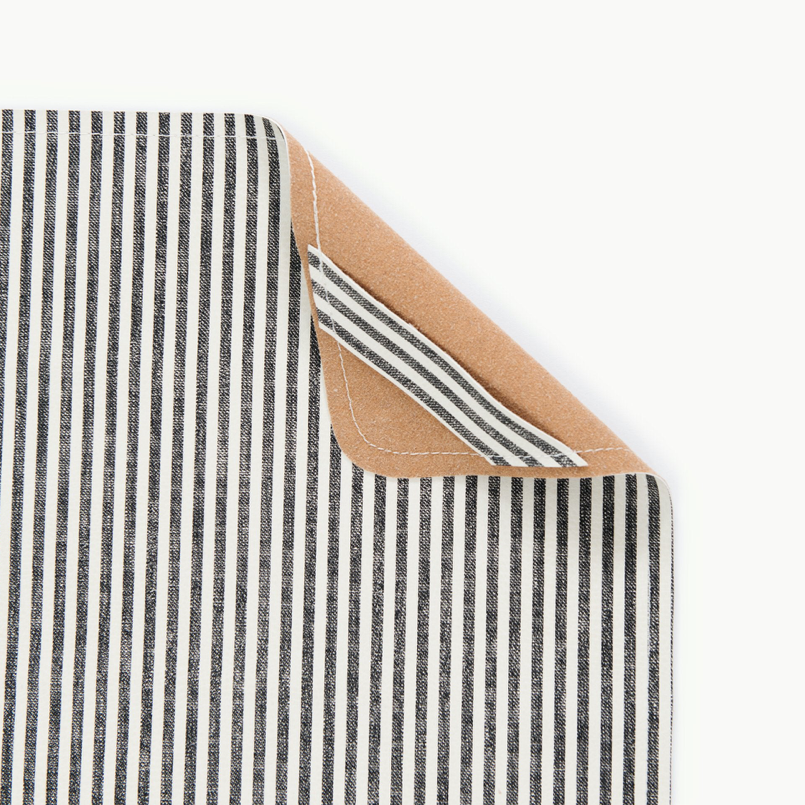 Leather Mini Mat - Stone Stripe by Gathre Decor Gathre