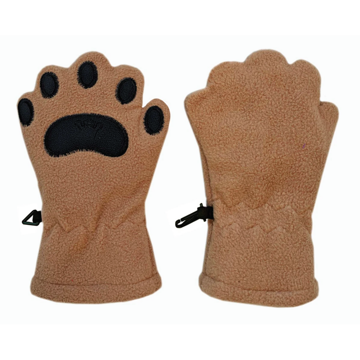 Fleece Mittens - Tan by Bearhands Accessories Bearhands + Buddies