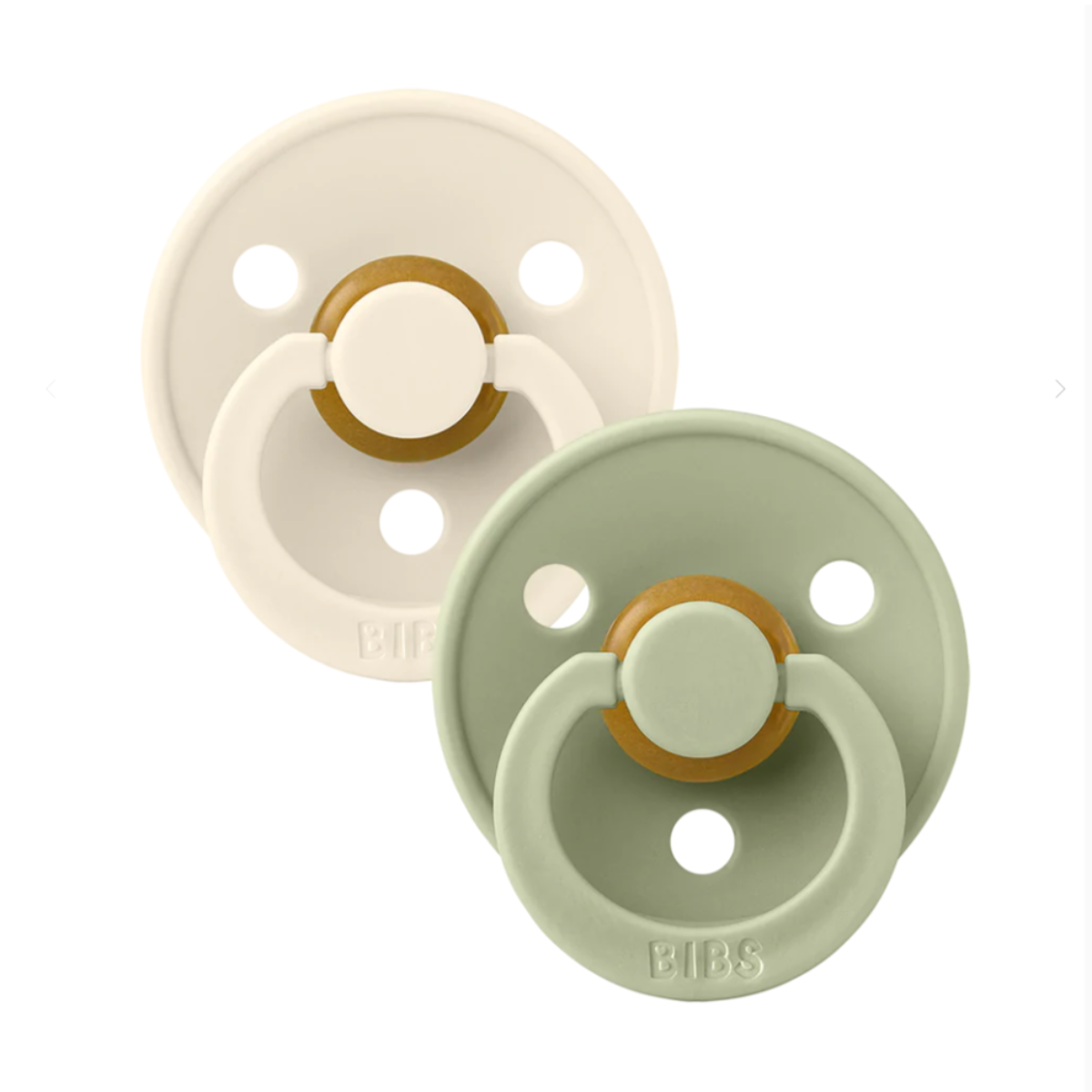 Bibs Original Pacifier 2pk - Sage + Ivory Infant Care BIBS Size 1 (0-6M)