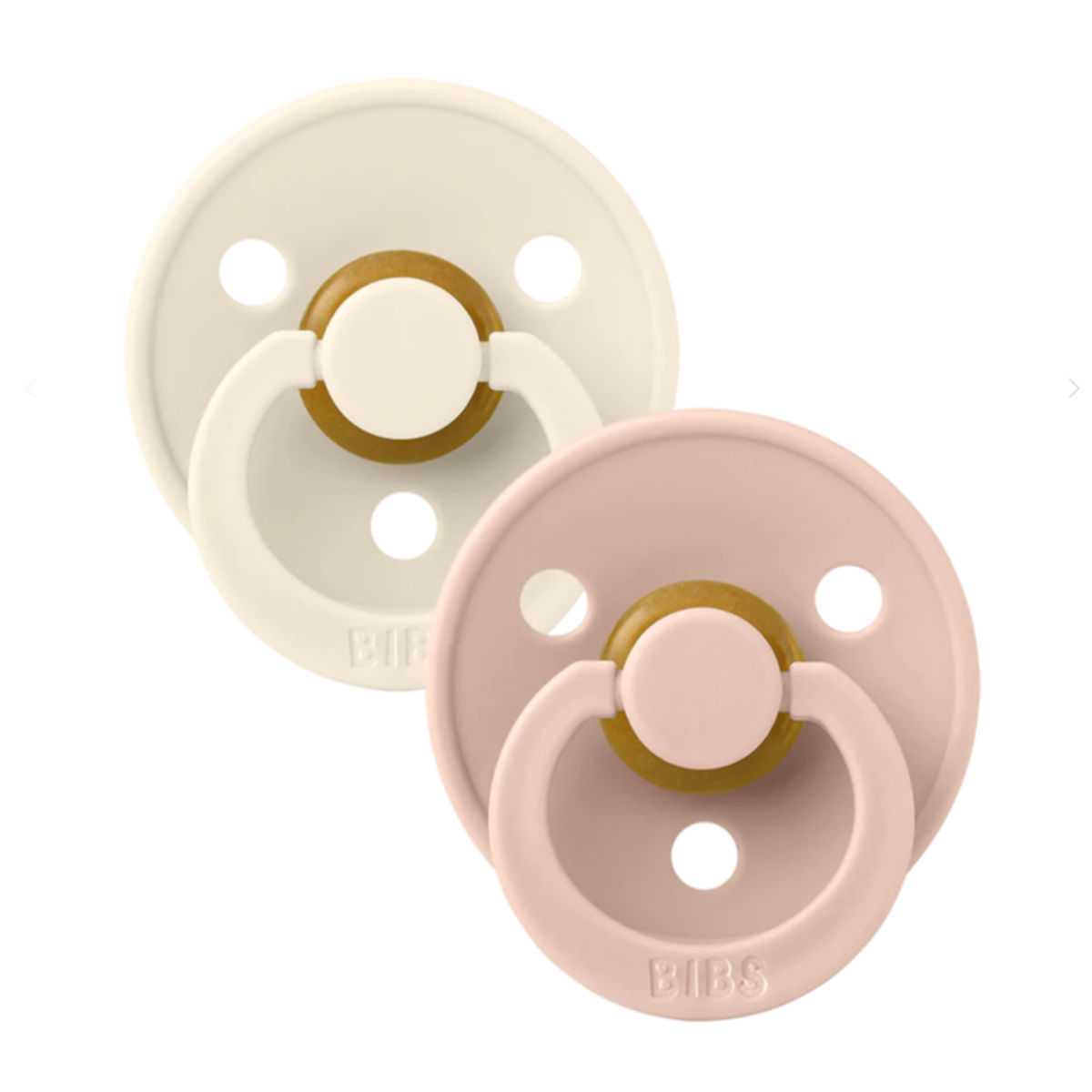 Bibs Original Pacifier 2pk - Blush + Ivory Infant Care BIBS Size 1 (0-6M)