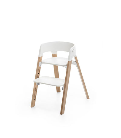 Steps Chair by Stokke Furniture Stokke Natural Legs with White Seat  