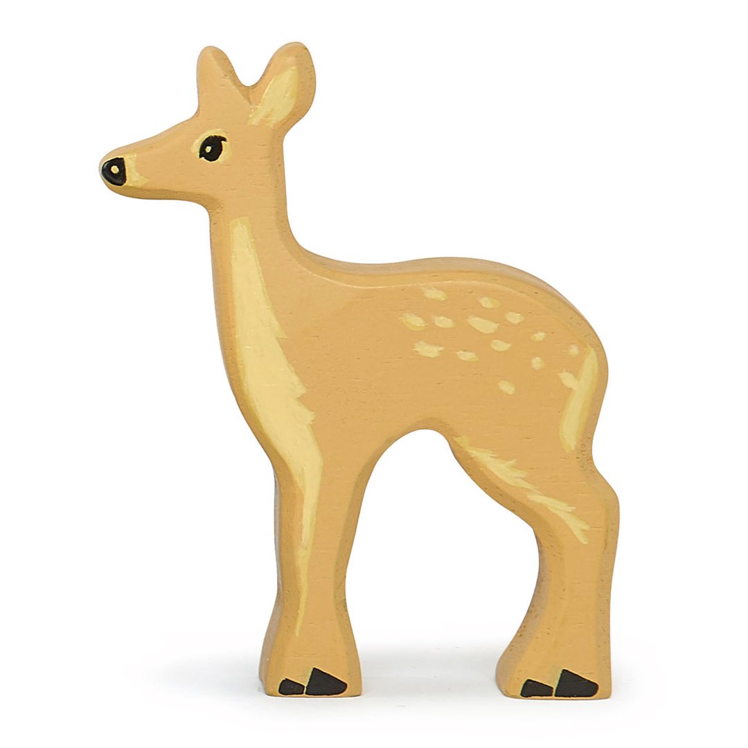 Small Wooden Figurine Toys Tender Leaf Toys Fallow Deer