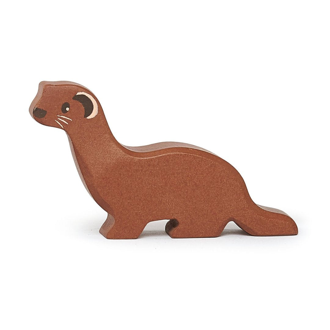 Small Wooden Figurine Toys Tender Leaf Toys Weasel