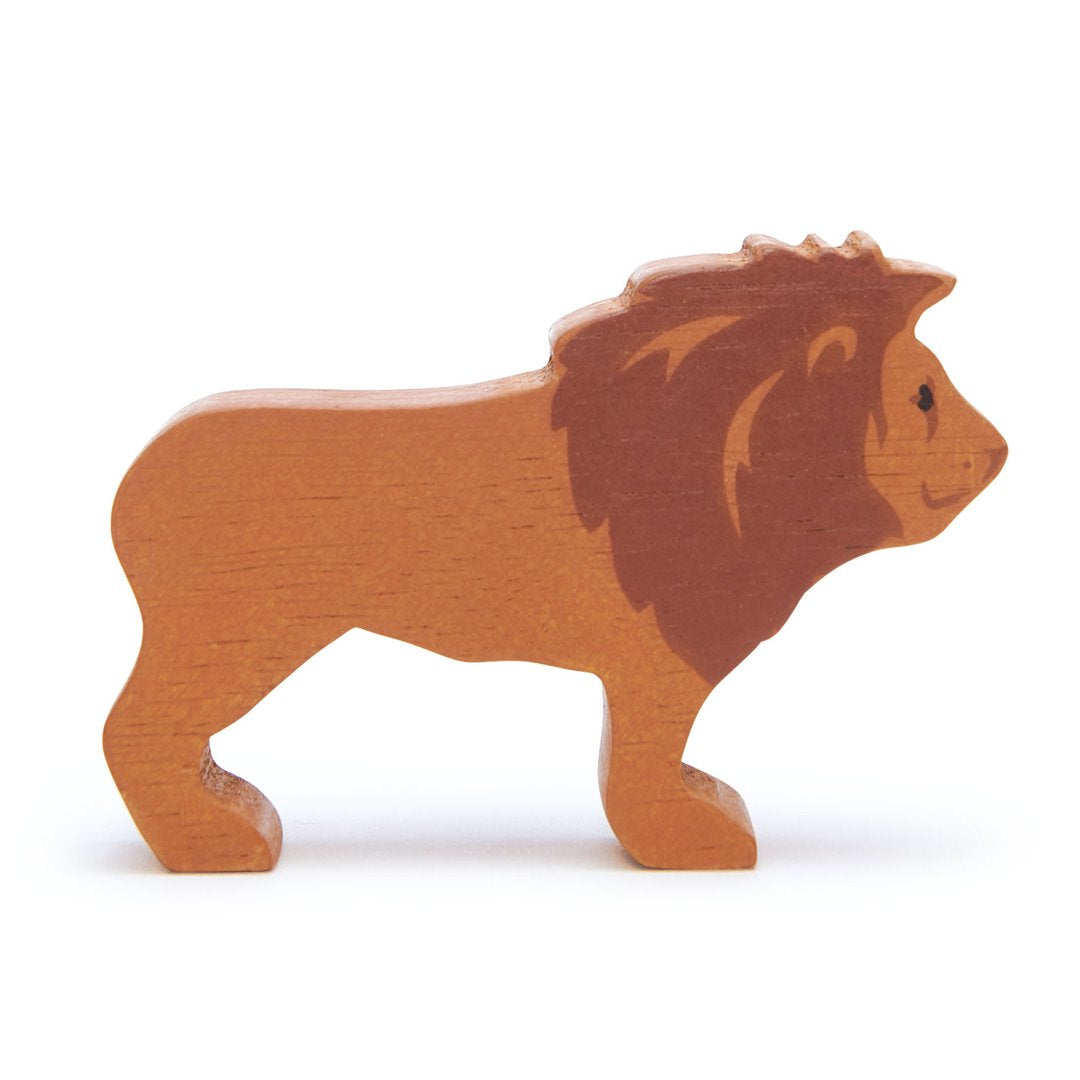Small Wooden Figurine Toys Tender Leaf Toys Lion