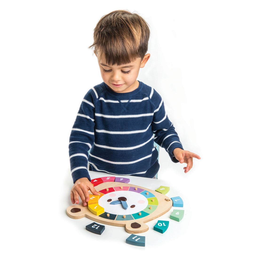 Bear Colors Wooden Clock by Tender Leaf Toys Toys Tender Leaf Toys