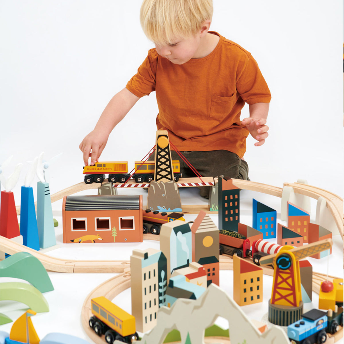 Mountain View Train Set by Tender Leaf Toys Toys Tender Leaf Toys