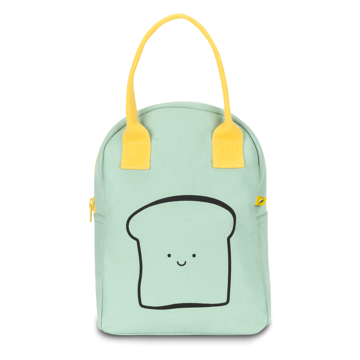 Zipper Lunch Bag - Happy Bread in Mint by Fluf Nursing + Feeding Fluf