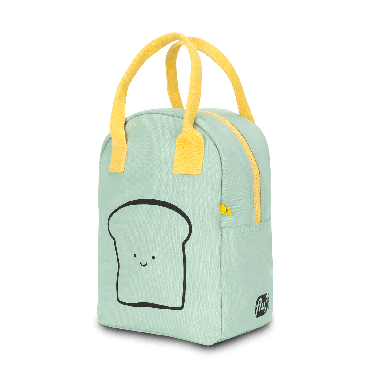 Zipper Lunch Bag - Happy Bread in Mint by Fluf Nursing + Feeding Fluf