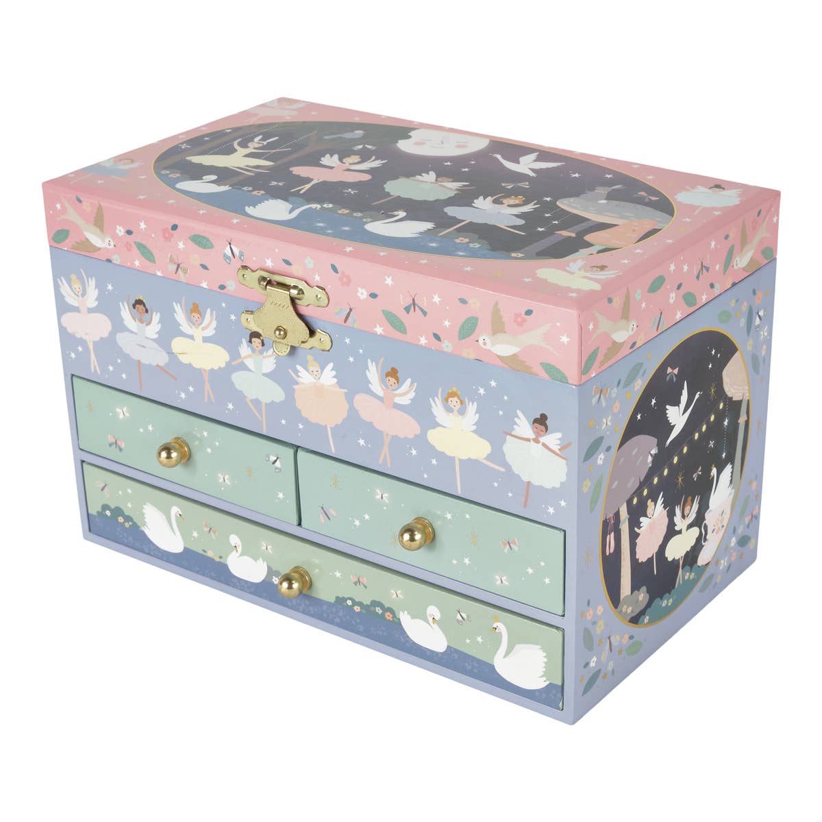 Musical Jewelry Box with 3 Drawers - Enchanted by Floss & Rock Accessories Floss & Rock