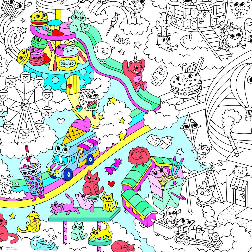 Giant Coloring Poster - Kawaii by OMY Toys OMY