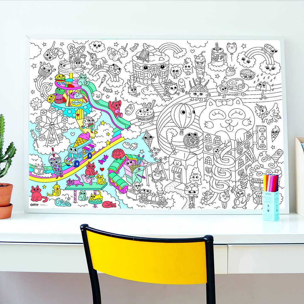 Giant Coloring Poster - Kawaii by OMY Toys OMY
