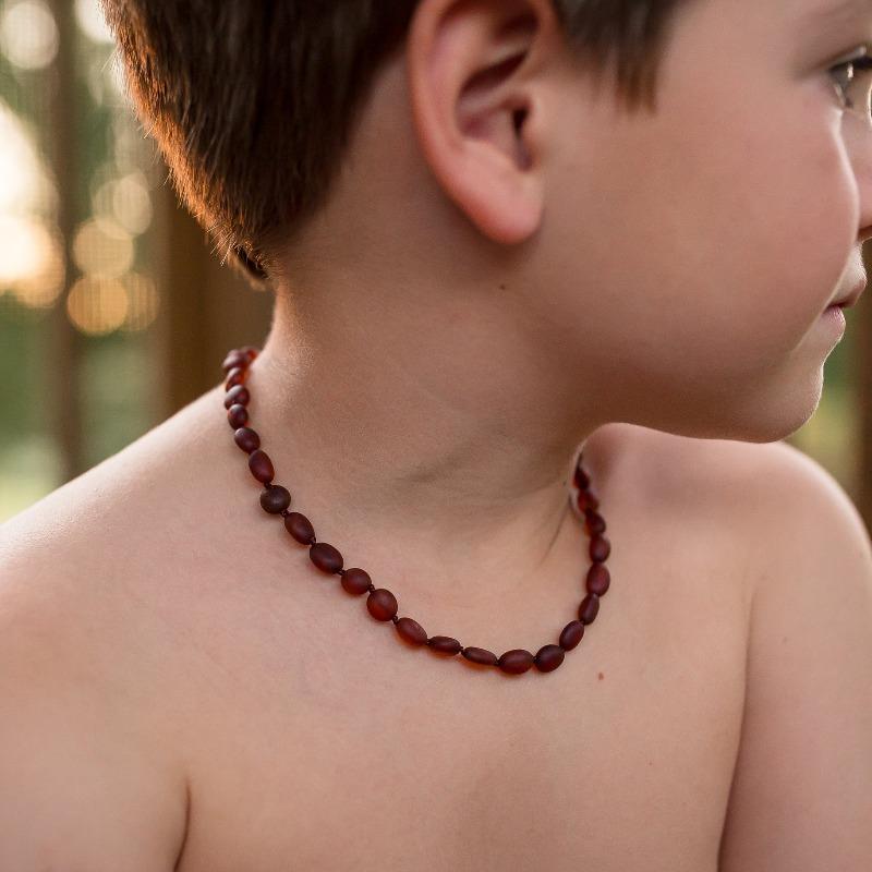 Raw Cognac Baltic Amber Necklace Infant Care R.B. Amber Jewelry