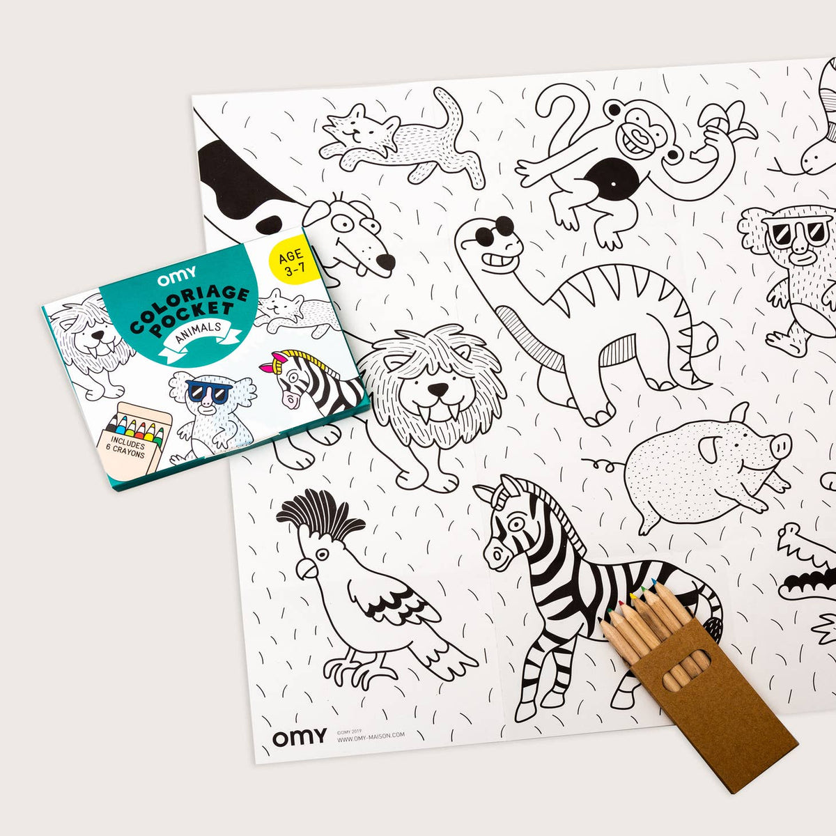 Mini Coloring Set - Animals by OMY Toys OMY