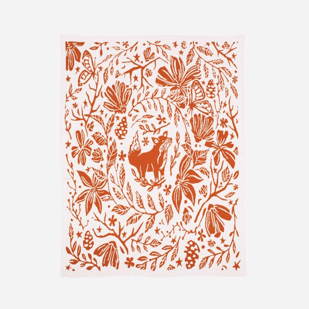 Organic Knit Blanket - Fox by The Blueberry Hill Bedding The Blueberry Hill