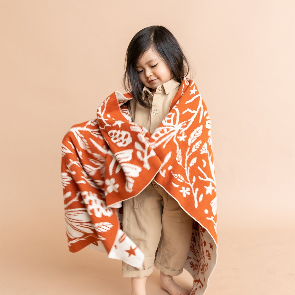 Organic Knit Blanket - Fox by The Blueberry Hill Bedding The Blueberry Hill