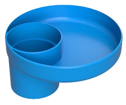 Travel Tray for Cup Holders Gear Travel Tray Blue