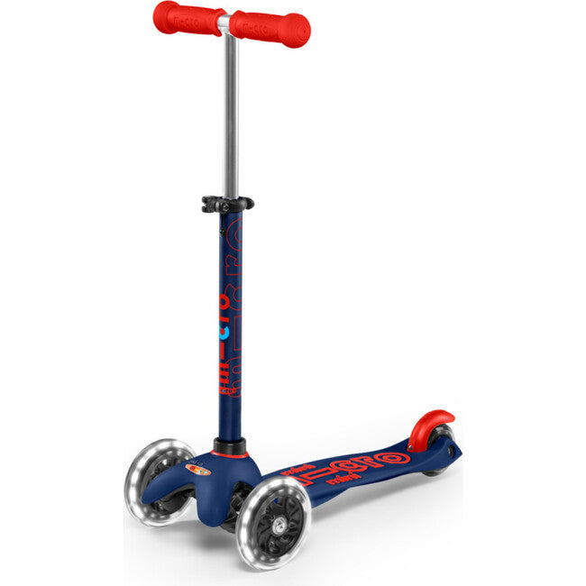 Mini Deluxe LED Scooter - Navy by Micro Kickboard Toys Micro Kickboard