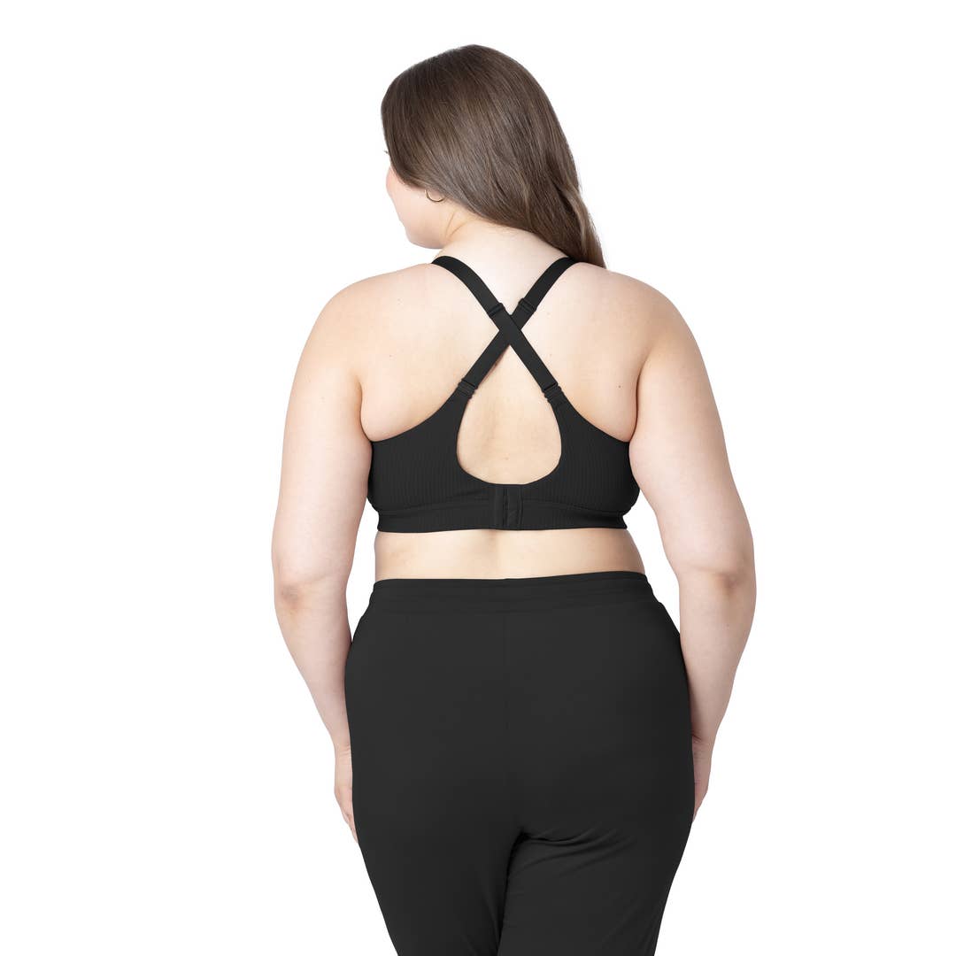 Ribbed Signature Cotton Nursing & Maternity Bra - Black by Kindred Bravely Nursing + Feeding Kindred Bravely