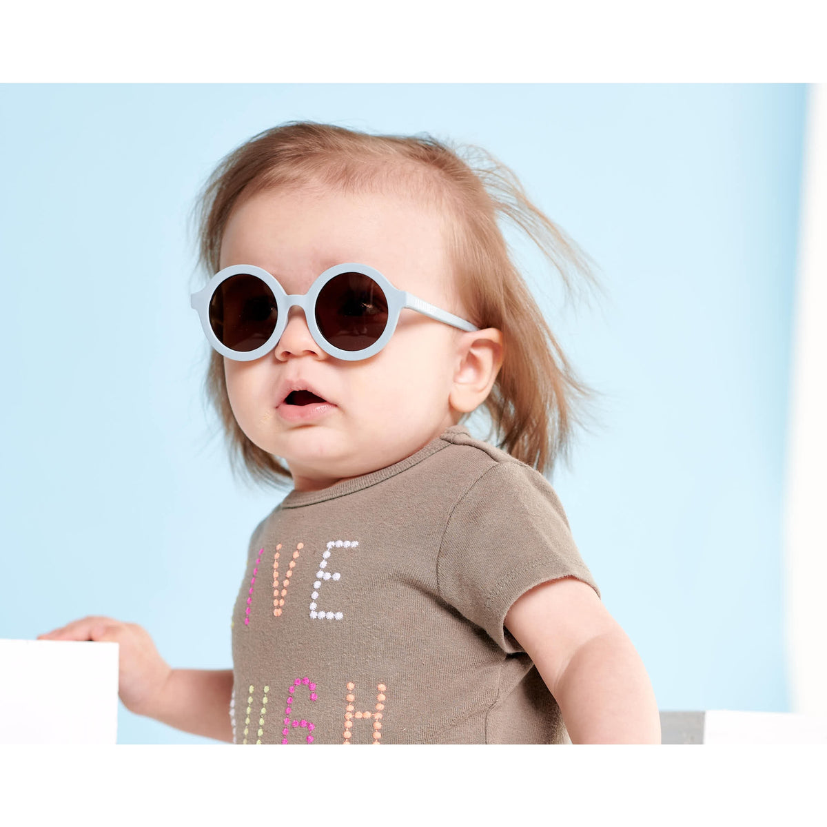 Euro Round Sunglasses - Into the Mist with Amber Lens by Babiators Accessories Babiators