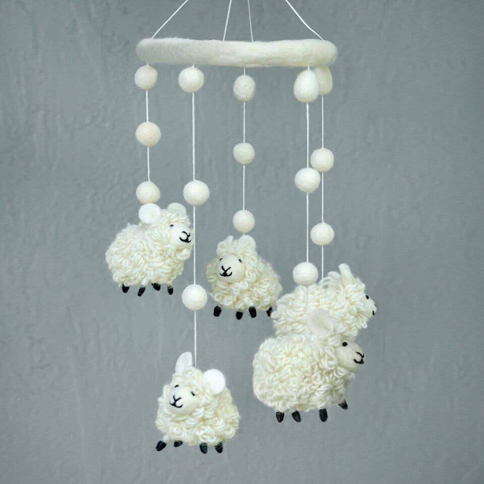 Wool Mobile - Sheep by The Winding Road Decor The Winding Road