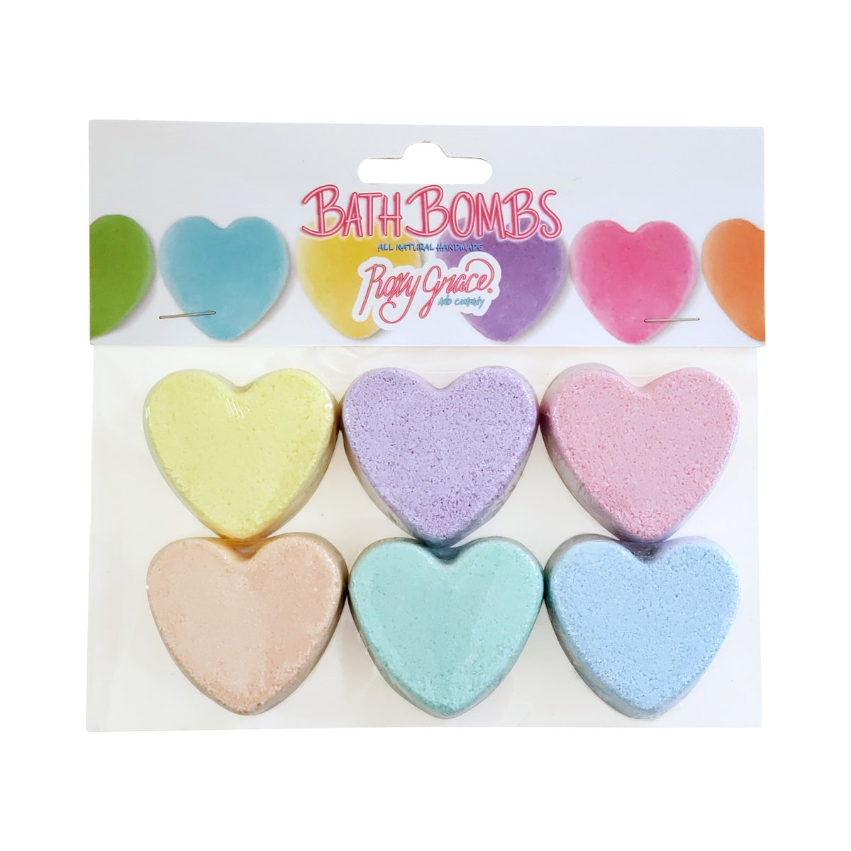 Mini Heart Bath Bomb - Pack of 6 by Roxy Grace Bath + Potty Roxy Grace