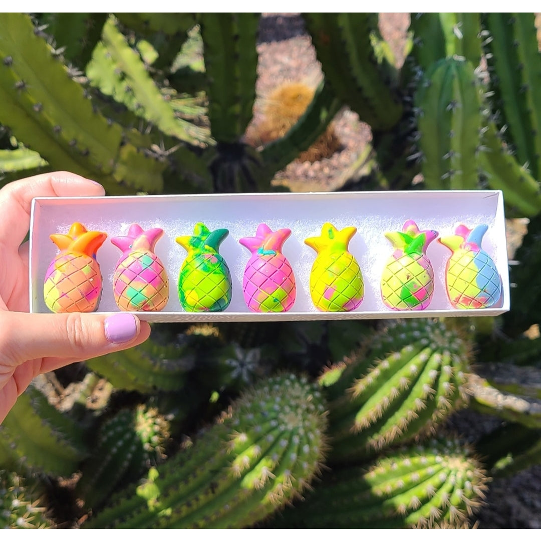 Pineapple Crayon Box Set - Aloha Hawaii Tropical by Carefree Highway MKT Toys Carefree Highway MKT