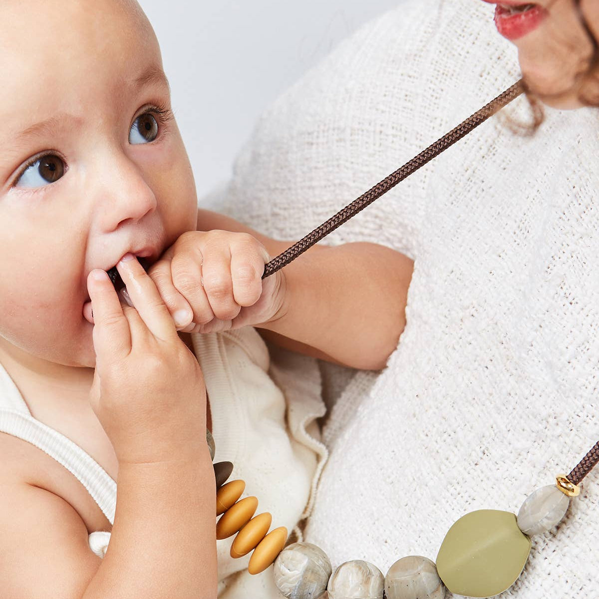 Saddle Signature Teething Necklace by January Moon Accessories January Moon