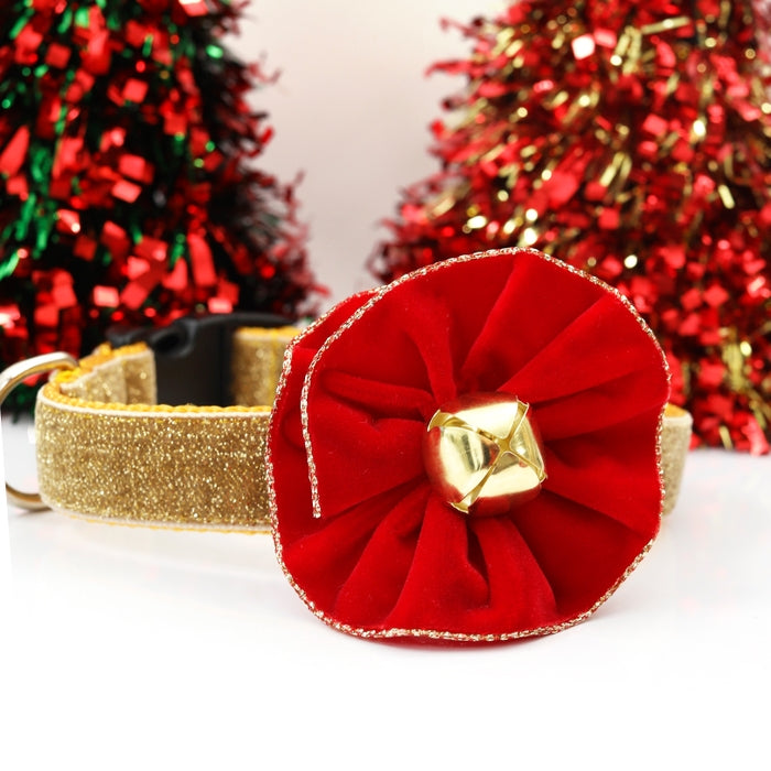 Dog Collar Flower - Red Velvet by Mimi Green Pets Mimi Green