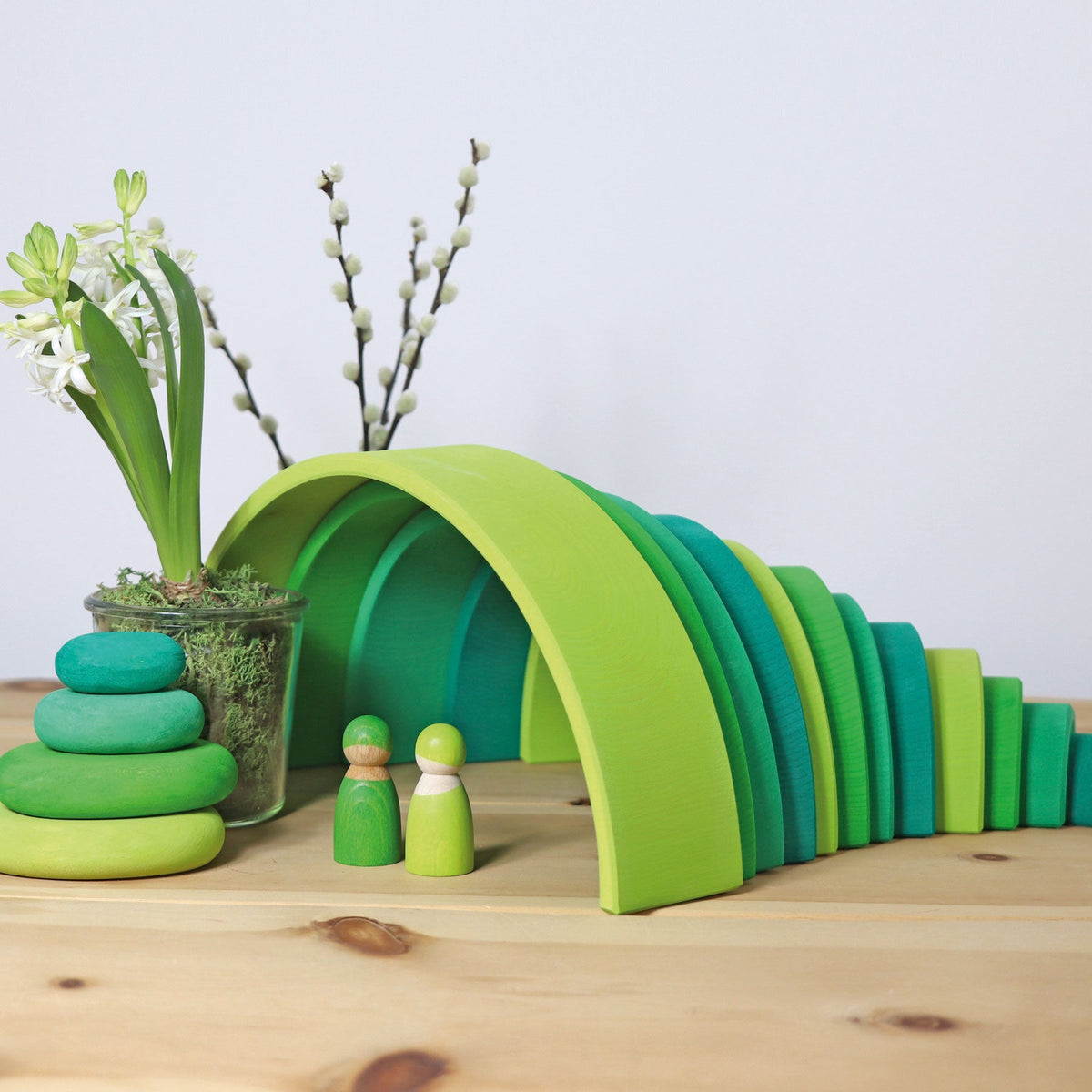 Large Rainbow - Meadow Green by Grimm's Toys Grimm's