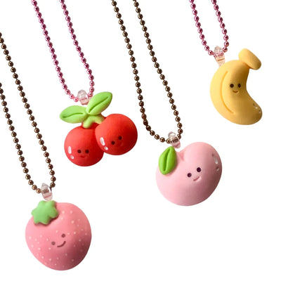 Happy Fruit Necklace by Pop Cutie Europe (1 Unit Assorted) Accessories Pop Cutie Europe   