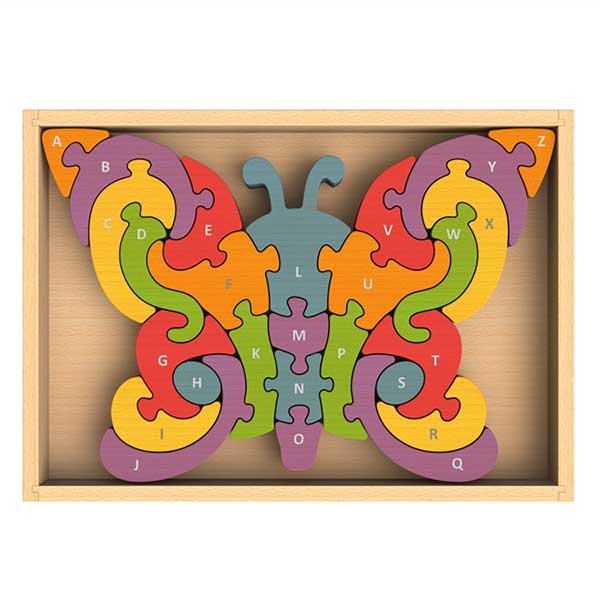 Butterfly A to Z Wooden Puzzle by Begin Again Toys Begin Again