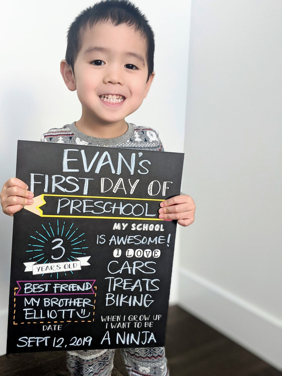 Reusable First OR Last Day of School Sign (Pencil) by Love Designs Decor Love Designs