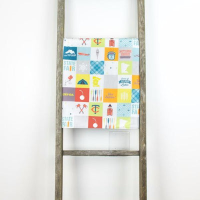 Minnesota Patchwork Baby Blanket and Play Mat - Large Silver Cuddle Bedding Abbey's House   