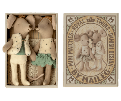 Royal Twins, Little Sister and Brother in Matchbox by Maileg Toys Maileg   