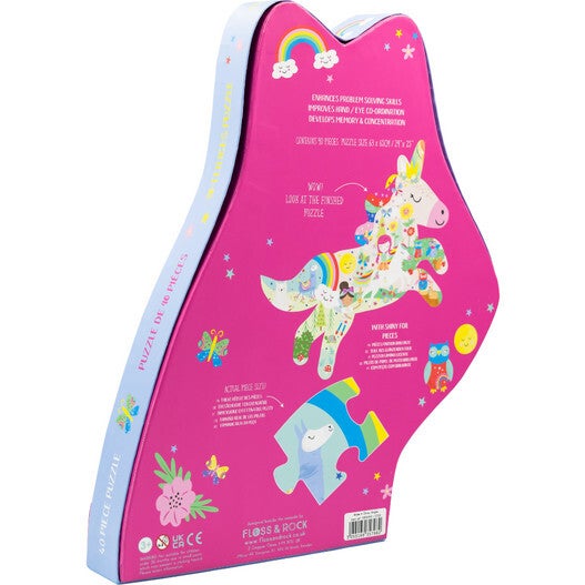 Rainbow Unicorn Jigsaw - 40 Pieces by Floss & Rock Toys Floss & Rock