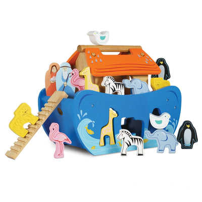 Noah's Ark Wooden Shape Sorter by Tender Leaf Toys Toys Tender Leaf Toys   