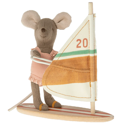 Beach Mouse - Surfer Little Sister by Maileg Toys Maileg   