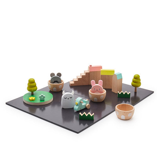 Wooden Playset - Ricetown by Noodoll Toys Noodoll