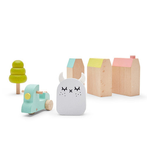 Wooden Playset - Ricetown by Noodoll Toys Noodoll