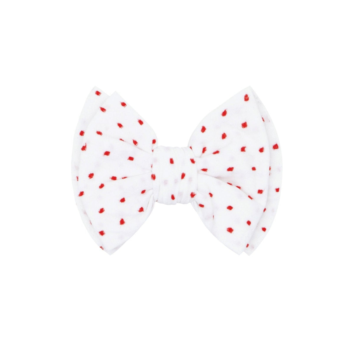 Shabby Classic Clip - White with Red Dot by Baby Bling Accessories Baby Bling