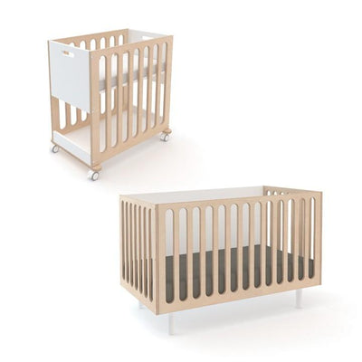 Fawn Bassinet and Crib System - White / Birch by Oeuf Furniture Oeuf   