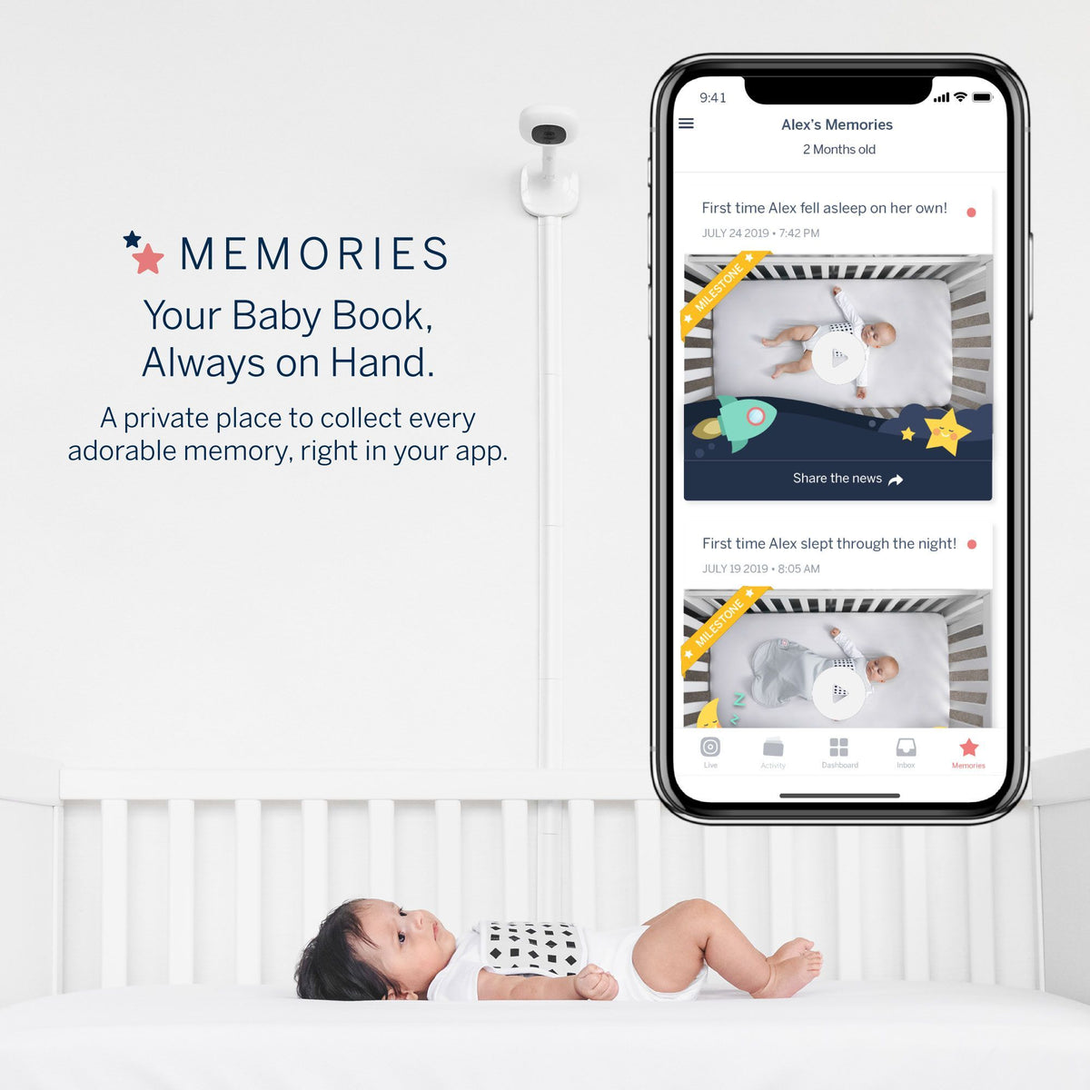 Nanit Pro Smart Baby Monitor + Wall Mount Gear Nanit