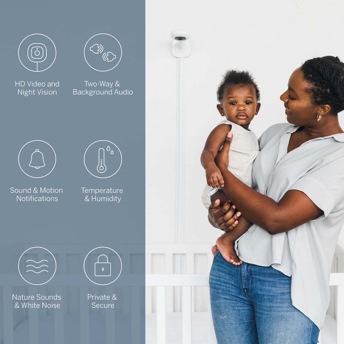 Nanit Pro Smart Baby Monitor + Wall Mount Gear Nanit