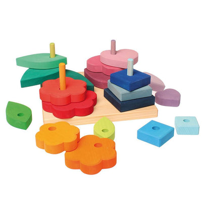 Wooden Stacking Game Shapes by Grimm's Toys Grimm's   