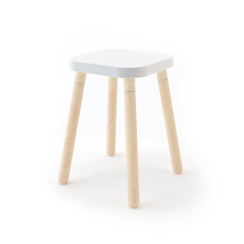 Square Stool - Birch / White by Oeuf Furniture Oeuf   