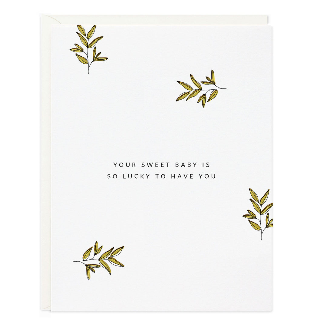 Sweet Lucky Baby Card by Ramona & Ruth Paper Goods + Party Supplies Ramona & Ruth